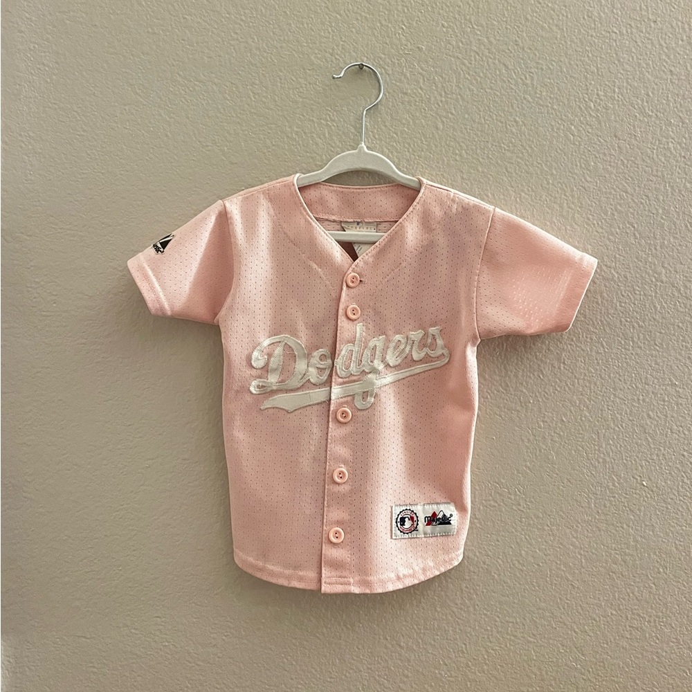 Toddler Pink Dodgers Youth Jersey 3t